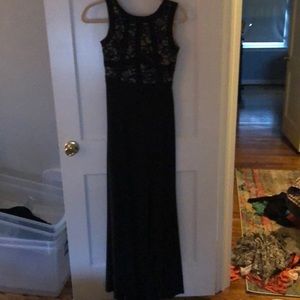 Black with lace top dress